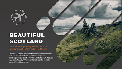 BEAUTY OF SCOTLAND branding graphics illistration logo natural beauty pitch dec powerpoint design presentation scotland travel ui