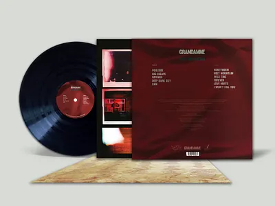 Pack shot for Grandamme Black Vinyl Release. branding design graphic design illustration logo product design typography vector