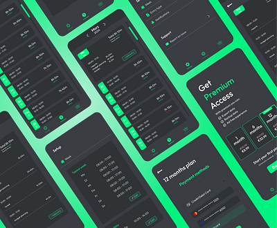 Track working hours - mobile app app branding design graphic design illustration interface logo mobile mobile app product design track app track hours track work ui ui design ux ux design