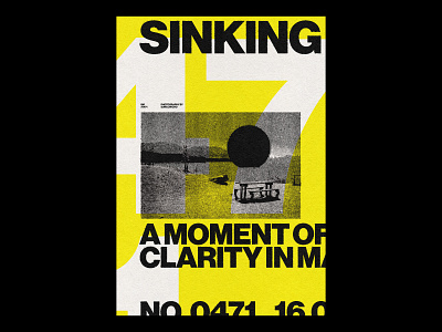 SINKING /471 clean design modern poster print simple type typography