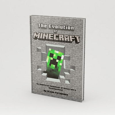 The Evolution of Minecraft: Infographic Book book design graphic design infographic minecraft pagelayout video game