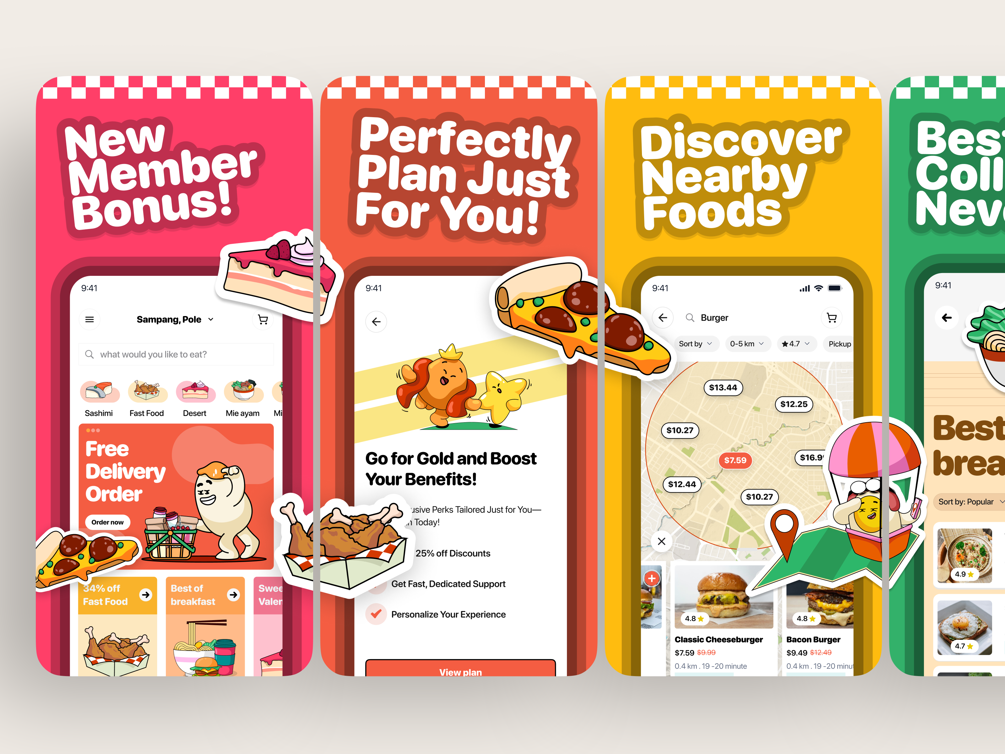 BiteBliss - App Store Screenshot app store app store banner app store design app store screenshot branding delivery app food app food brand identity food delivery app illustration logo ui