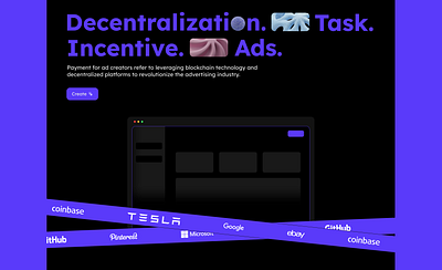 Crypto Ads Incentives ads adverts blockchain crypto design ui ux