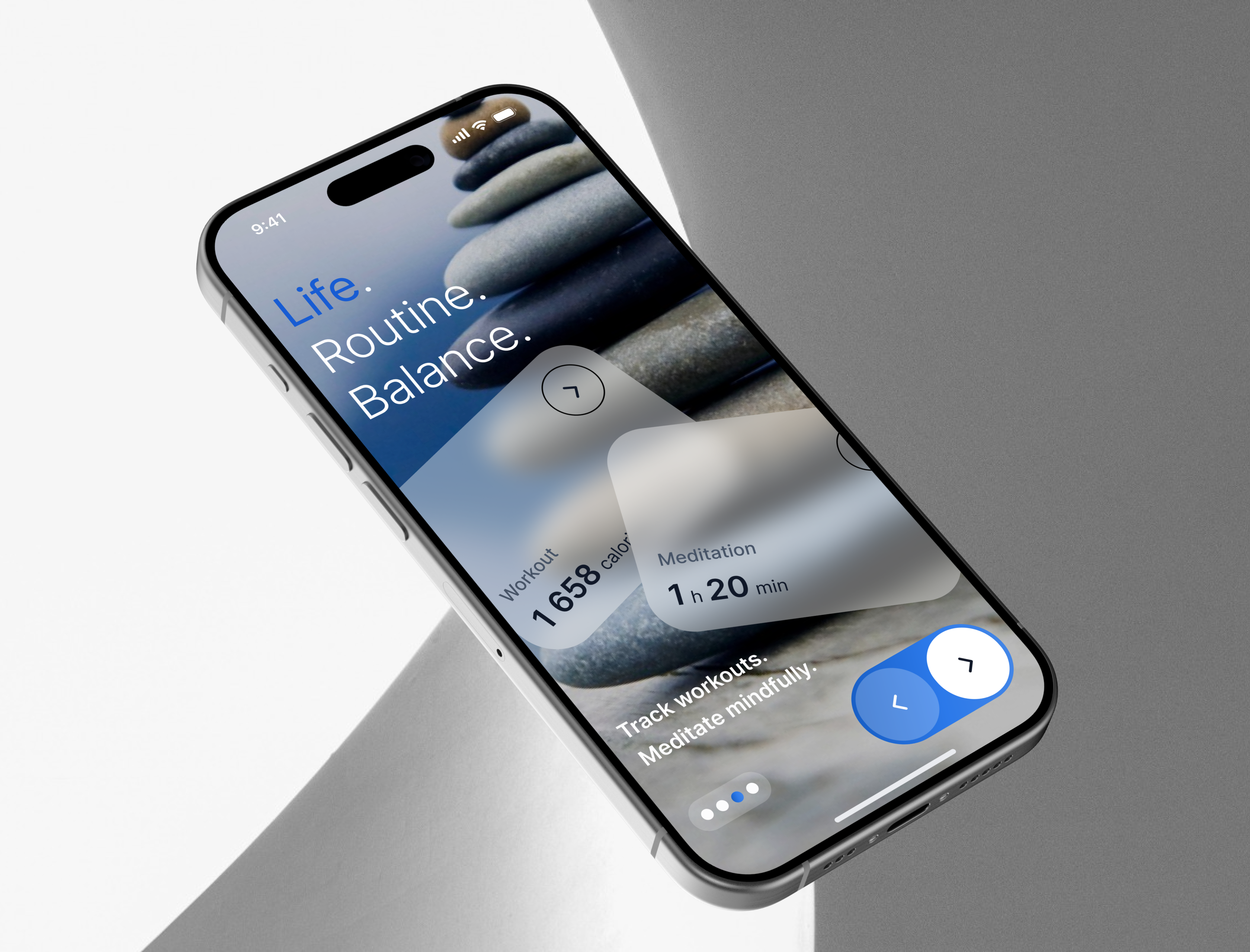 Health & Wellness Mobile App activity dailyui design fitness health healthcare meditation mobile app mood onboarding track activity ui uiux uiux design wellness workout