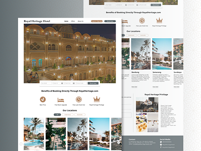 Design Landing Page - Royal Heritage Hotel branding graphic design ui