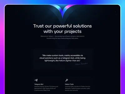 Software Development Company Landing: Helium air air landing branding helium landing landing page saas software company software development software landing ui