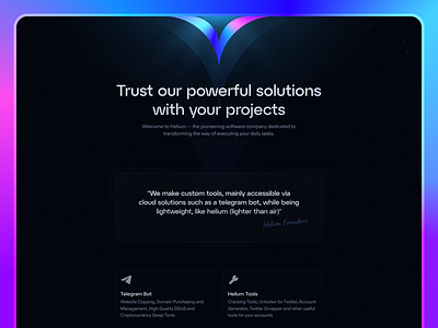 Software Development Company Landing: Helium air air landing branding helium landing landing page saas software company software development software landing ui