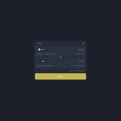 Crypto Token Swap UI ui