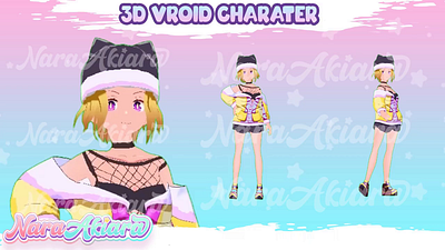 Anita Anime Girl 3D Vroid Model 3d 3dvroid animation anime gaming kawaii streaming twitch