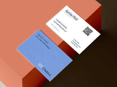 Undivi | Business card brand branding business card identity keyvisual minimal serif font typography