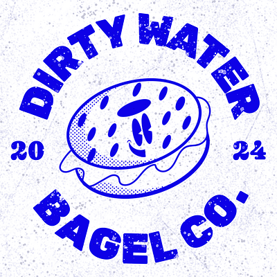 Dirty Water Bagel Co. Logo Design branding graphic design illustration logo logo design