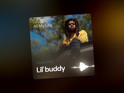 Music Player Now Playing Widget animation app blur concept equalizer figma figma community graphic design ios kendrick lamar lyrics mani jalilzadeh motion graphics music music player prototype rap ui wayofmani widget