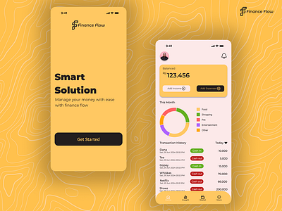 Finance Flow - Personal Finance Management App animation app branding design graphic design illustration logo mobile ui ux
