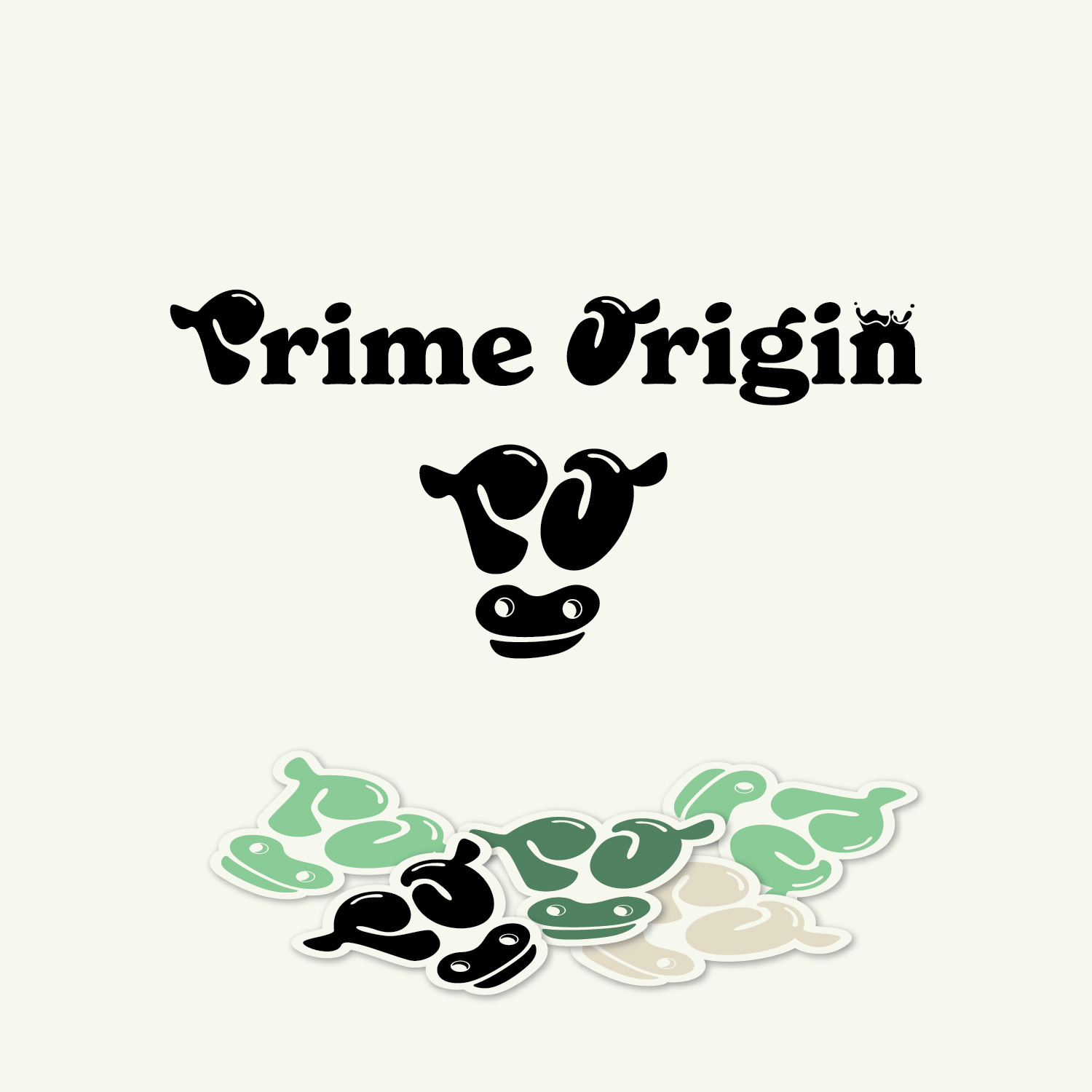 Prime Origin abstract branding brandmark colagen colostrum cow lettering logo logotype milk splash supplement wordmark