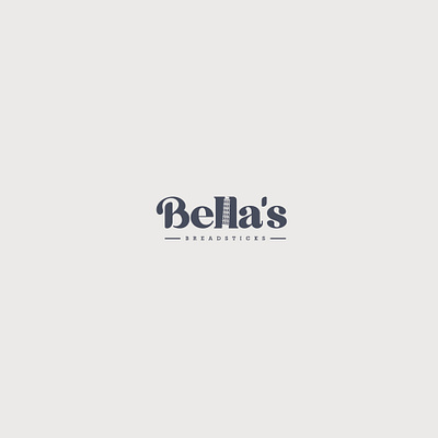 Bella's breadsticks abstract branding brandmark bread stick illustration lettering logo logotype pisa tower wordmark