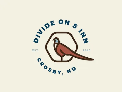 Divide on 5 - Logo + Color Exploration badge logo branding color exploration concepting design graphic design hotel branding logo logo concepts logo exploration pheasant