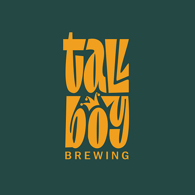 tall boy brewing branding brandmark brewing lettering logo logotype wordmark