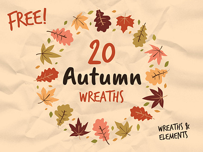 20 Free Autumn Wreaths autumn graphics autumn wreaths fall graphics fall wreaths free design resource free design resources freebie freebies