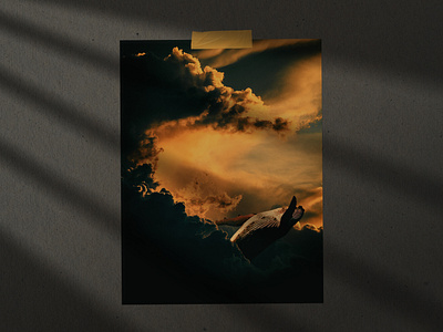 Cloud Nine flying whale photo manipulation sky whale