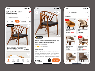 FurniNest - Furniture App aplication app architecture company decor design furniture furniture app home interior interior design mobile app mobile application mobile degin modern ui ux