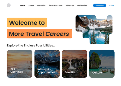 Travel Website branding ui web design