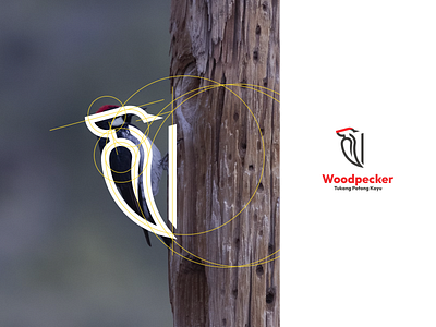 Woodpecker Logo Line branding design graphic design icon illustration logo logo design logotype vector