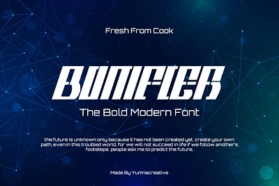 Bomfier - Bold Modern Font bold branding design future futuristic illustration logo modern new tech techno typeface typography ui vintage web