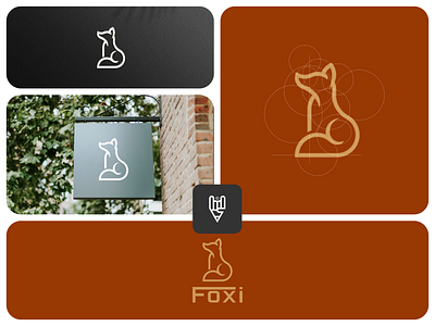 Fox Logo Design brand branding golden ratio graphic design grid logo icon line art logo vector