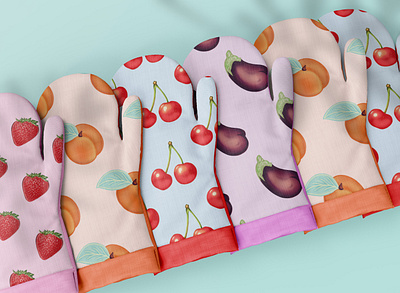 Fruit & Veggie Patterns branding food fruit graphic design illustration pattern summer veggies