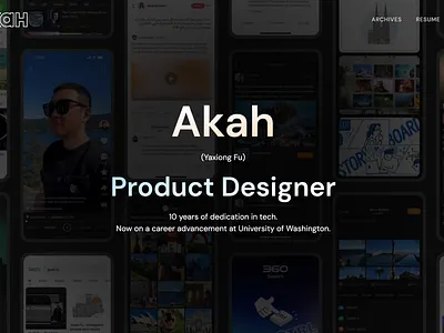 Akah's portfolio website portfolio web website