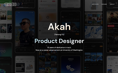 Akah's portfolio website portfolio web website