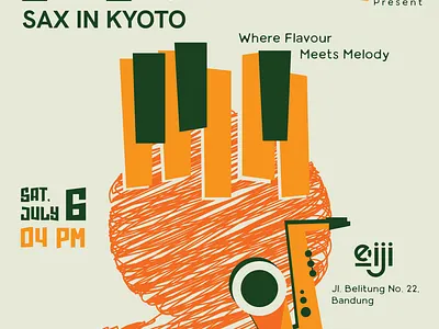 INSTAGRAM FEED DESIGN IDEA MUSIC JAZZ FOR EVENT AT EIJI COFFEE branding design feed flyer graphic design ideas instagram jazz logo music poster sunset