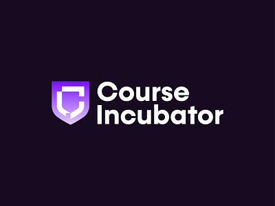 Course Incubator - Typography Logo Design Concepts 2 best dribbble shots brand identity branding branding and identity course creator logo course logo course online logo 99designs gradient logo learning logo logo concepts logo design branding monogram logo monogramlogo online course online course logo rimongraphics saas branding skilled online course typography logo