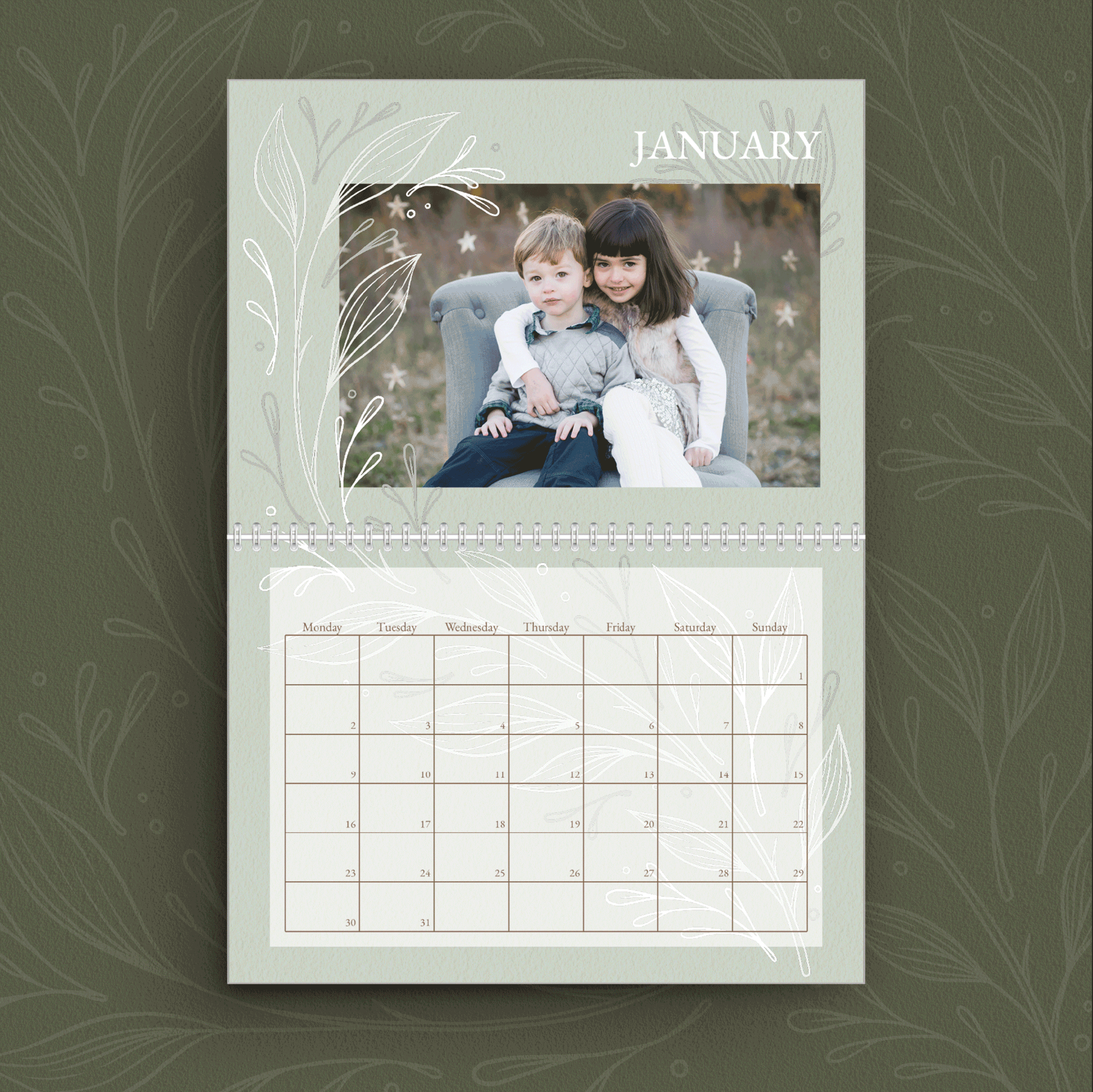 Calendar / Neutral Botanicals botanicals calendar graphic design neutral neutral botanicals wall calendar