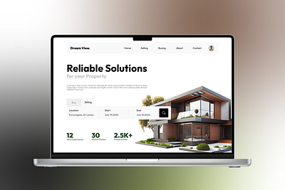 Dream View - Real Estate and Property Selling Website property selling ui design real state real state website ui design realstateuidesign ui design for real state uidesign uiux uiux design webdesign website design