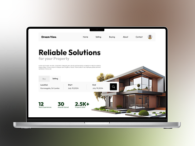 Dream View - Real Estate and Property Selling Website property selling ui design real state real state website ui design realstateuidesign ui design for real state uidesign uiux uiux design webdesign website design