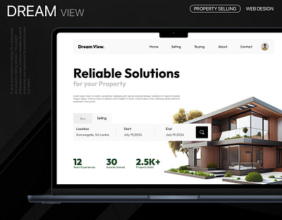 Dream View - Real Estate and Property Selling Website property selling ui design real state real state website ui design realstateuidesign ui design for real state uidesign uiux uiux design webdesign website design