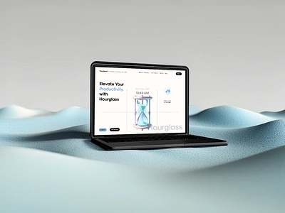 Web Ui / Hourglass app blue blue sand branding design graphic design hourglass illustration logo minimal project management saas sand time management typography ui ux vector webflow website