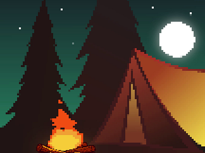 Campfire🔥⛺ 3d animation branding graphic design motion graphics