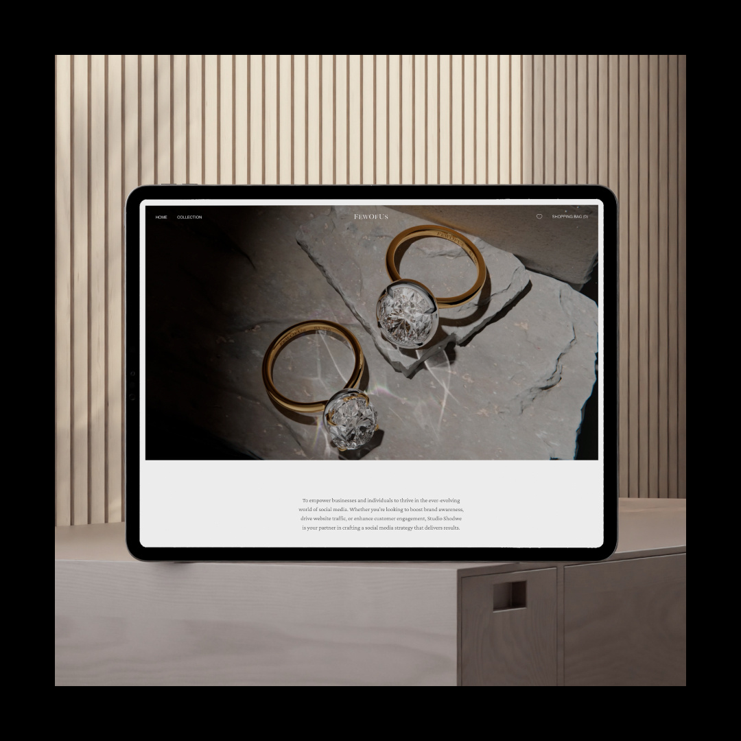 Few of Us - Shopify E-commerce website collaboration customized design e commerce elegant illustration jewelry platform shopify ui uxui web webdesign website