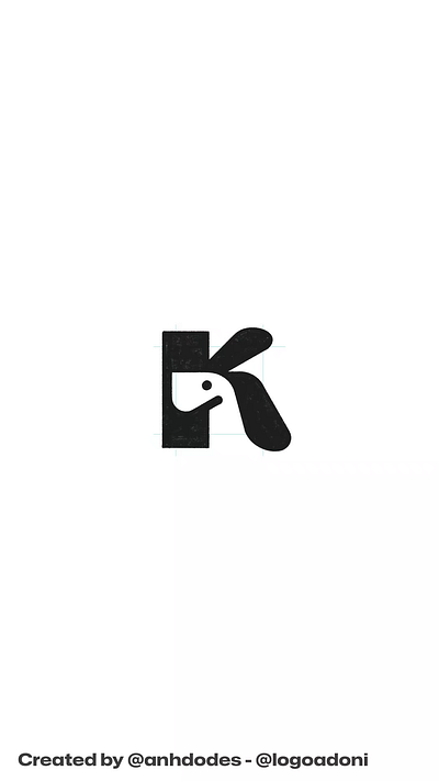 Letter K puppy pet typography logo for sale 3d anhdodes animation branding design graphic design illustration letter k logo logo logo design logo designer logodesign minimalist logo minimalist logo design motion graphics puppy logo ui