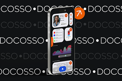 DOCOSSO - Management App For Healthcare Personnels android app brand identity branding concept design graphic design health icon illustration interface ios iphone logo medical mockup poster prototype ui visual