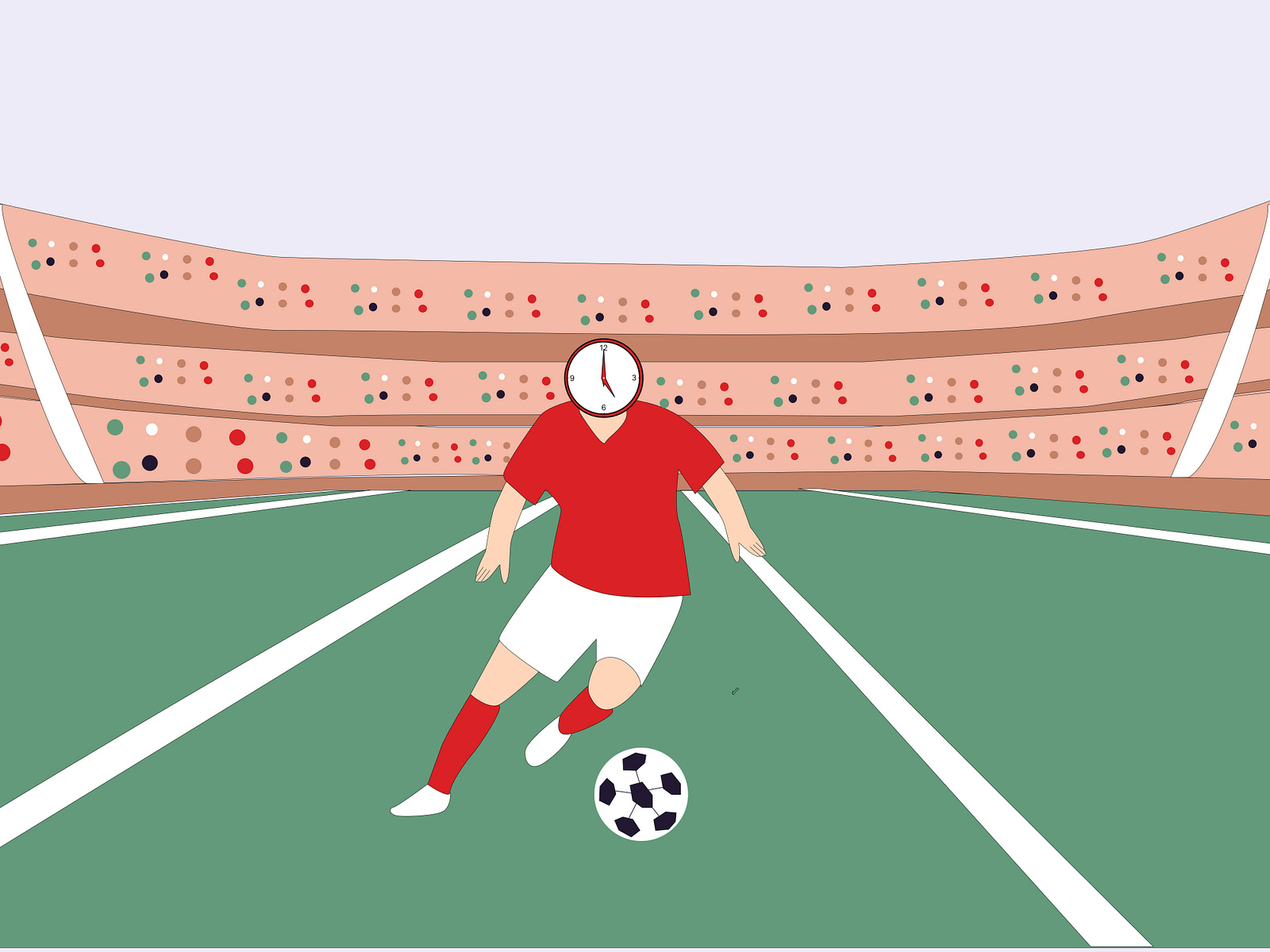 man playing football in the stadium by hendrizvd on Dribbble