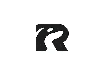 Letter R orca ocean animal typography logo for sale 3d anhdodes animation branding design graphic design illustration logo logo design logo designer logodesign minimalist logo minimalist logo design motion graphics orca logo ui