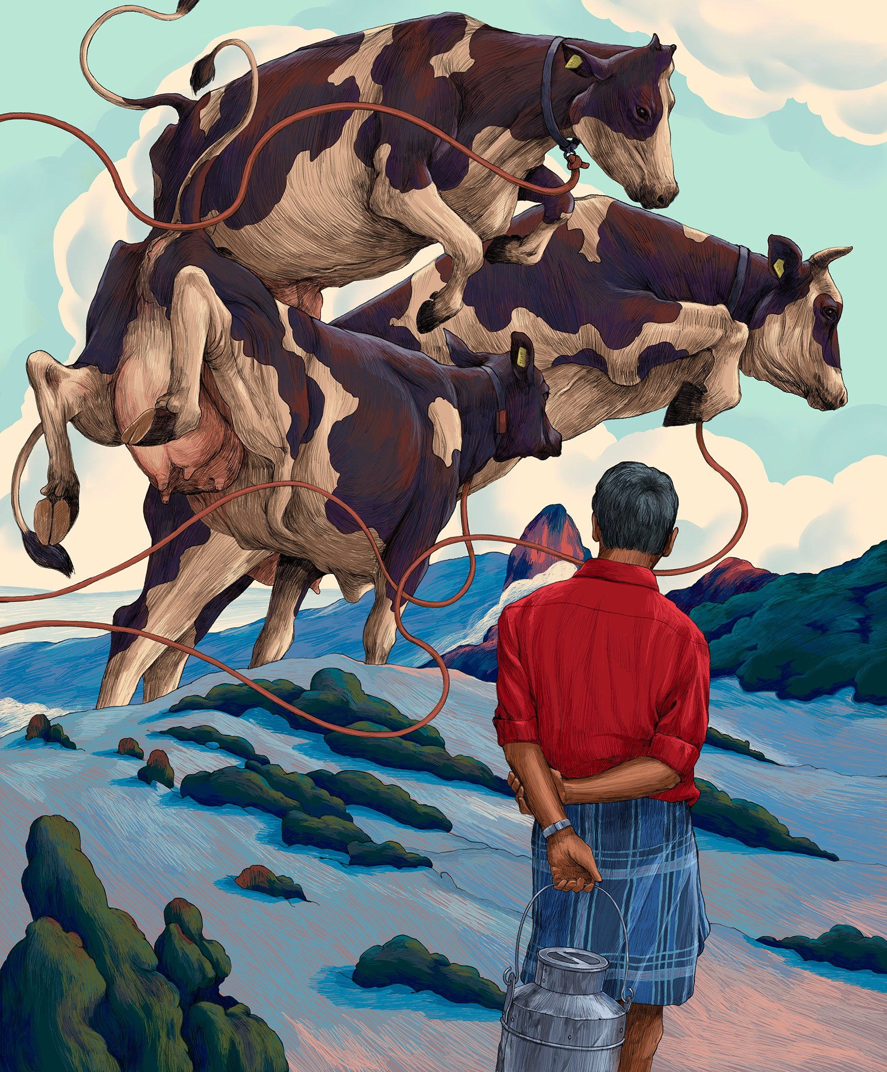 The Milkman 🐄 🐄🐄 art cow design illustration milkman sajid