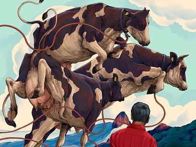 The Milkman 🐄 🐄🐄 art cow design illustration milkman sajid