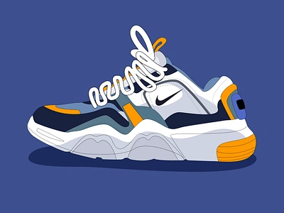 Nike Sneaker Illustration 🥳 2d illustration nike nike sneaker shoes sneakers