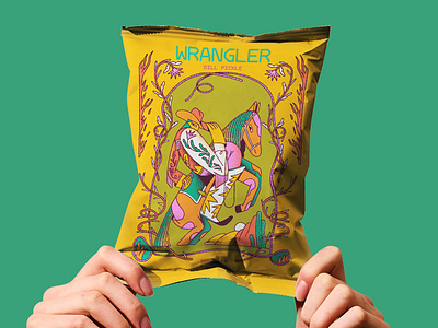 Cowboy Chips | Packaging Design character design chips cowboy illustration packaging packaging design potato chips spicy