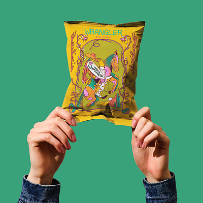 Cowboy Chips | Packaging Design character design chips cowboy illustration packaging packaging design potato chips spicy