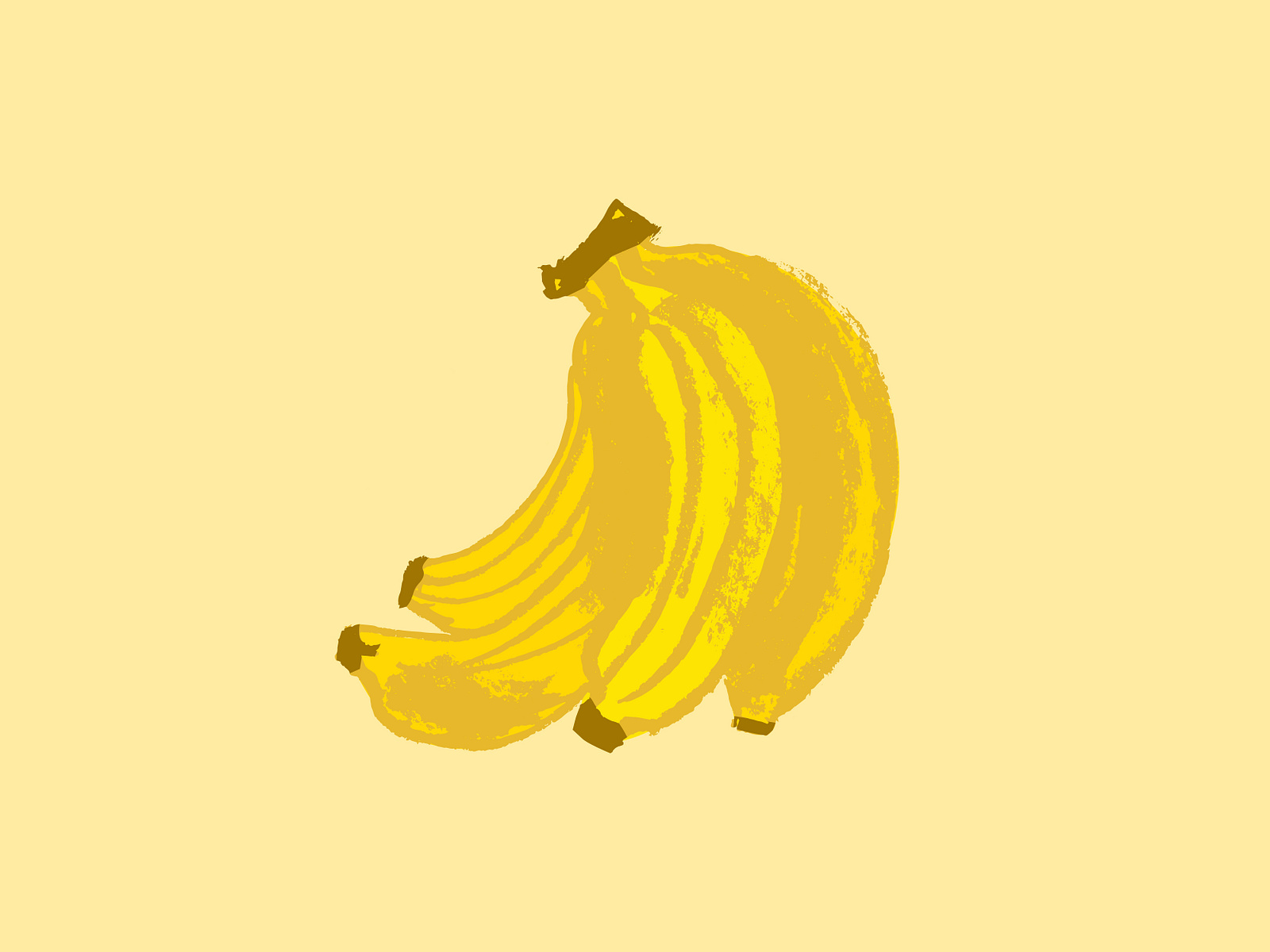 Hand-drawn bananas illustration by Oleg Agafonov on Dribbble